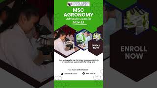 MSc Agronomy Admission is open for 2024-25. #MScagronomy #mscagronomyadmission #mscagronomycollege