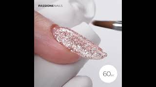 Nude glitter agrygel with flash effect for incredible nail extensions | PassioneNails