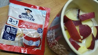 QUAKER INSTANT OAT WITH APPLE | Idea sahur simple dan kenyang