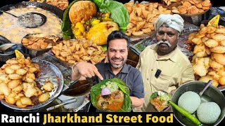 Famous Ranchi Street Food. World Famous देसी घी Bhola Litti, Dushka Barra, Mirchi Rasgulla, Kachori