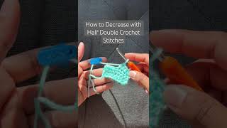 How to Decrease with Half Double Crochet Stitches #crochet #diy #crochettutorial
