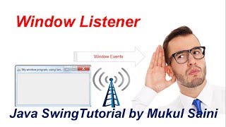 #21 Java Swing tutorial | WindowListener in java | Listener that support Window co