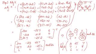 Hill Cipher Decryption Problem: Few Minutes Learning