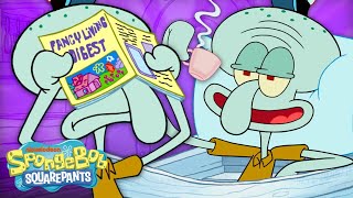 Squidward Doing Anything But His Actual Job at the Krusty Krab 😑 | SpongeBob