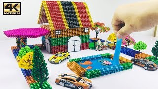 DIY   How To Make Beautiful Villa with Magnetic Balls, Slime, Decorative Flowers| Magnetic Boy