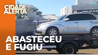 Carro de motorista que abasteceu e fugiu após ameaçar frentista é apreendido