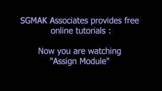 SGMAK Associates : Assign module
