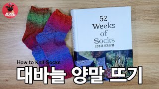 [써니의실노리]대바늘 Toe-up 뜨개초보 기본 양말뜨기 l 52주의 뜨개 양말 l How to Knit Socks ㅣ