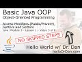Java - Basic OOP - Access Modifiers, Getters and Setters (Star Wars) - Mod3, Les1, Vid 3/8