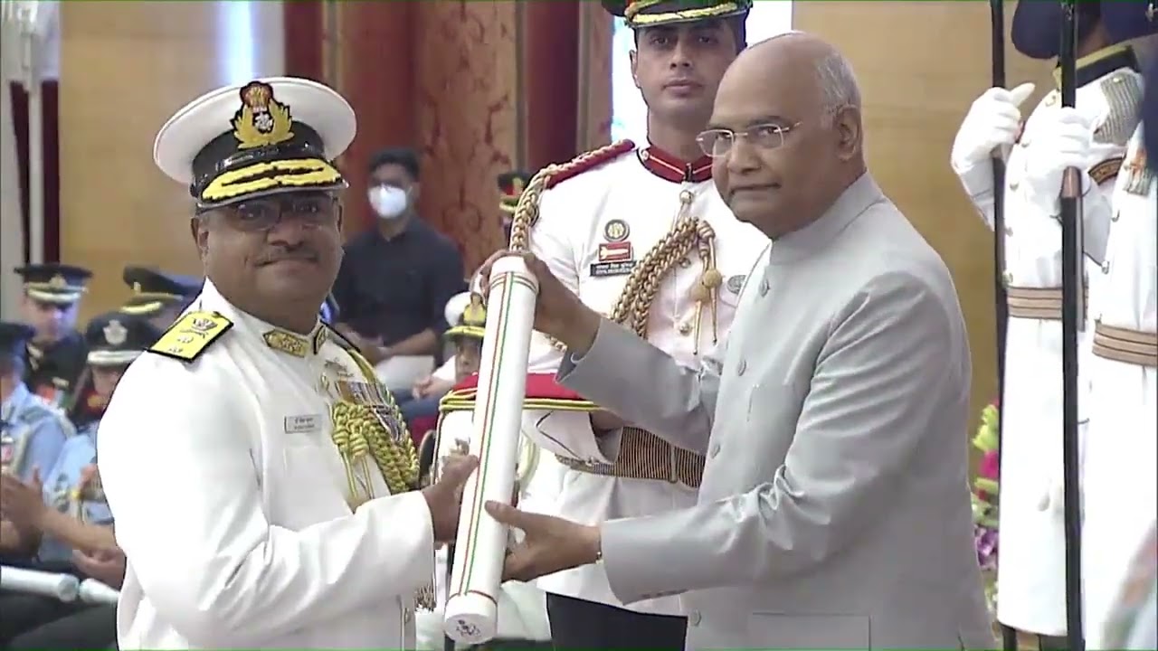 President Kovind Presents Ati Vishisht Seva Medal To Rear Admiral B ...