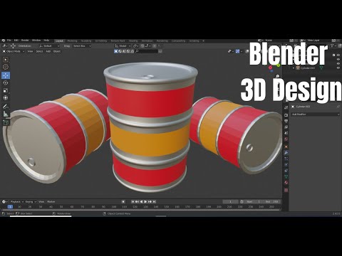 Blender Tutorial Create Oil Barrels In Blender 3d Youtube
