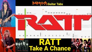 Take A Chance - RATT - Guitar + Bass TABS Lesson