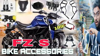 FZ S AMAZING ACCESSORIES 😳😳 //YAMAHA BIKE ACCESSORIES //FZ S MODIFIED//BIKE MODIFIED 🔥🔥