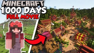 I Survived 1000 Days in Minecraft [FULL MOVIE] - Building a Cozy Cottagecore World Let's Play