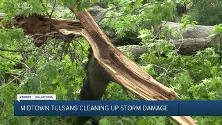 Midtown Tulsans Cleaning Up Storm Damage