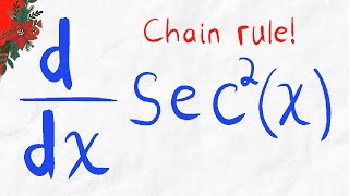 Derivative of sec^2(x) with Chain Rule | Calculus 1 Exercises