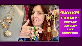 Old Gold Filled Vintage Jewelry Live Shopping! Featuring Lockets & Chains!