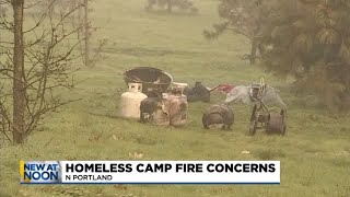 N. Portland resident voices concern about homeless camp fires close to her home