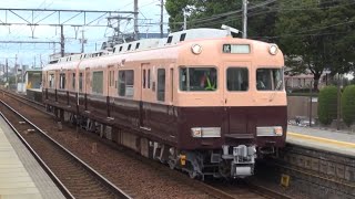 試27列車 試運転 名鉄 6000系6010F②チョコツートン復刻車 蒲郡 御嵩ワンマン対応車 舞木検査場 全検出場 牛田駅 通過 2023年9月7日(木)撮影