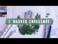 3 Marker Challenge // first time with markers??