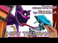 How to Draw CatNap - Draw Godzilla -  Draw Smiling Critters - Poppy Playtime