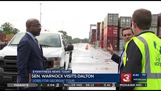 WRCB 3: Senator Warnock Visits Q CELLS and Appalachian Regional Port in Northwest Georgia