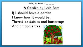 A Garden by Leila Berg