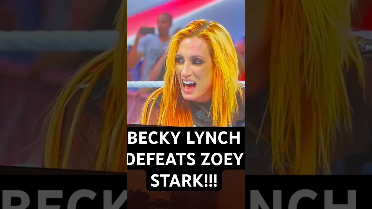 BECKY LYNCH DEFEATS ZOEY STARK!!! #wweraw - YouTube