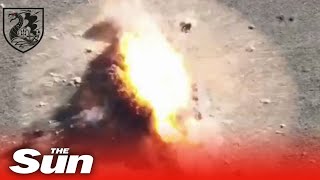 Ukrainian Marines blow up 1,100lb Russian bomb in Kherson region