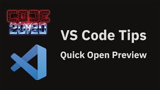 VS Code tips: The Workbench › Editor: Enable Preview From Quick Open setting