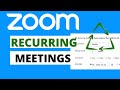 How to Schedule RECURRING MEETINGS in ZOOM