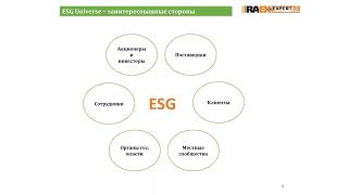 RAEX Sustainability Webinar 5: ESG – основа устойчивого развития