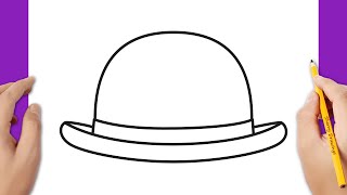 How to draw a bowler hat