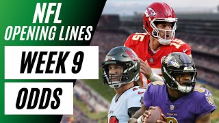 NFL OPENING LINES REPORT | Week 9 NFL Odds | Point Spreads, Moneylines, Betting Totals