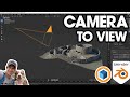 How to Move The Camera to Your View - Blender QUICK TIP!