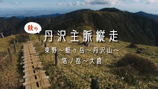 丹沢主脈縦走（東野～蛭ヶ岳～丹沢山～塔ノ岳～大倉）【2022年秋】4年ぶりの日帰りロングコース