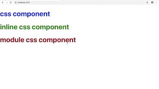 ReactJs Styling Component using css , inline styling and .module.css