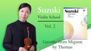 Gavotte from Mignon by Thomas, slow with piano - Suzuki Violin book 2, No. 9