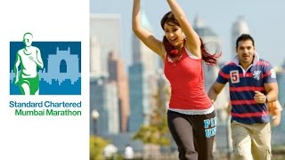 Katrina Kaif And John Abraham Runs For Mumbai Marathon 2016 !!