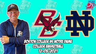 Boston College vs Notre Dame 12/3/21 College Basketball Free Pick, Free College Basketball Betting