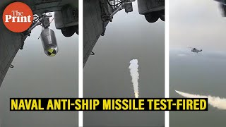 Naval anti-ship missile developed by DRDO successfully test-fired off the Odisha coast