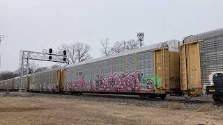 NS 188 eastbound with the CNW heritage unit a Romulus January 5, 2023