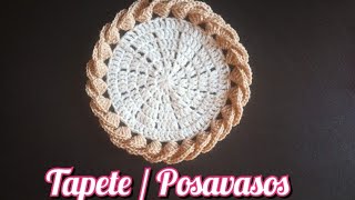 Tapete / Posavasos A Crochet PASO A PASO | Tejiendo Con Fanny