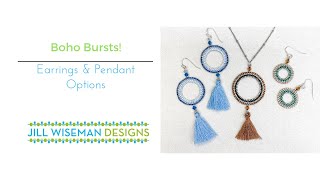 Boho Burst Earrings and Pendant