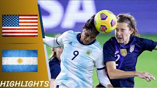 USA vs Argentina | SheBelieves Cup - Highlights All Goals 24/02/21