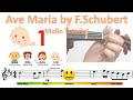 Ave Maria by F. Schubert sheet music & violin finger pattern tutorial | HTP TV