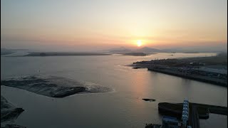 [4k 드론뷰]정서진 저녁노을(The sunset of the Jeongseojin), 영종대교 서해바다 해질녘, 아라뱃길, 드론날리기 좋은곳, 뷰 맛집