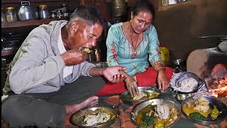 Traditional Nepali Feast: Dhido, Mutton Curry, and Nettle (Sisno) Delights