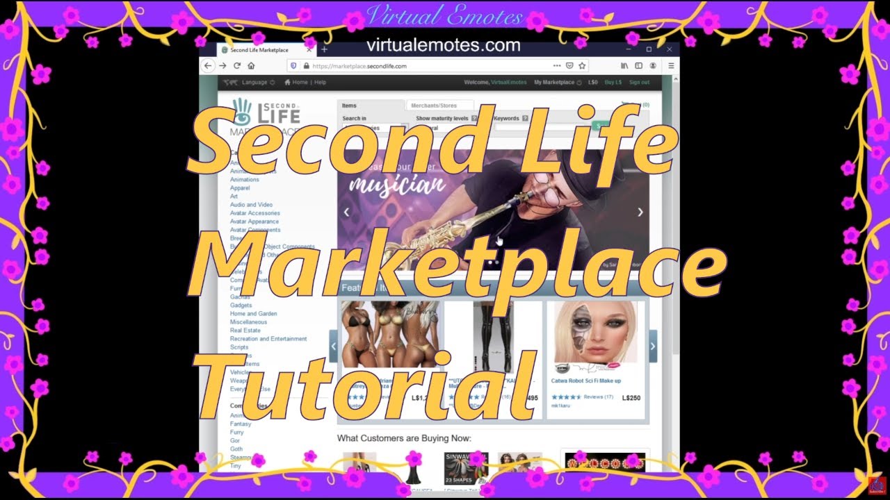 Second Life Marketplace Tutorial How To Use The Marketplace To Find
