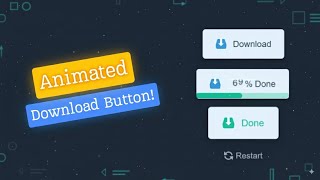 ✨ Animated Download Button in 5 Minutes | HTML CSS JavaScript | CSS Animation Effects